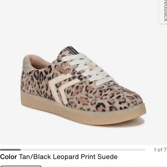 Dr. Scholl's Rebel Sport Sneaker Leopard Print Casual Sneakers suede sz 6.5 - Picture 9 of 10